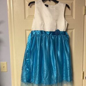 Holiday Editions Blue and White Formal Dress